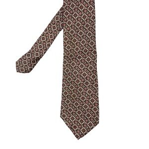 Kuppenheimer Burgundy Geometric Silk Medallion Necktie Mens OSFA
